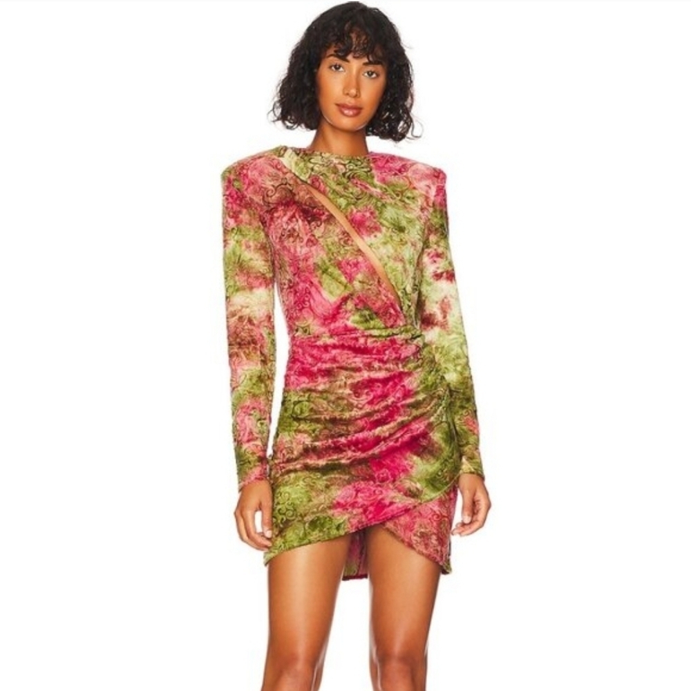 NWT | Bronx and Banco Long Sleeve Velvet Paisley Starlight Mini Size XS